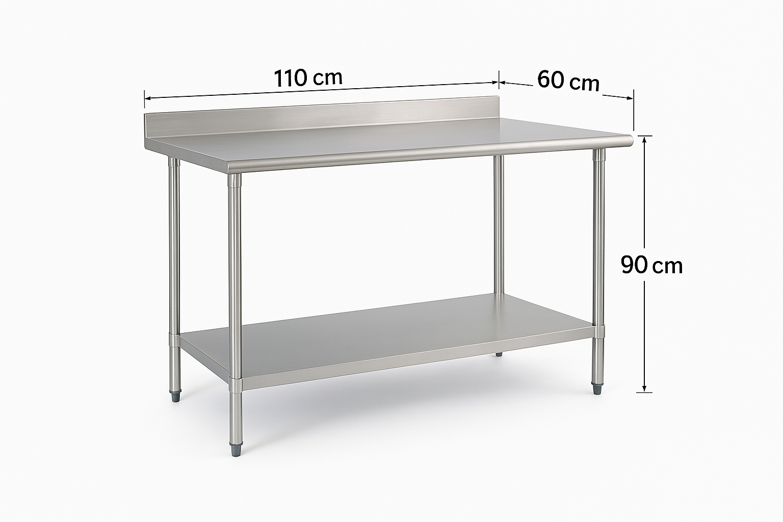 Mesa Acero inoxidable de trabajo 110 x 60 x 90